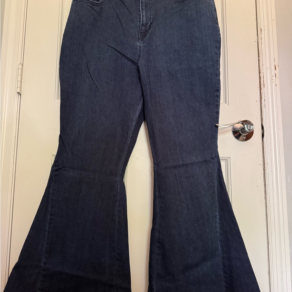 Versona Blue Flare Wide Leg Jeans